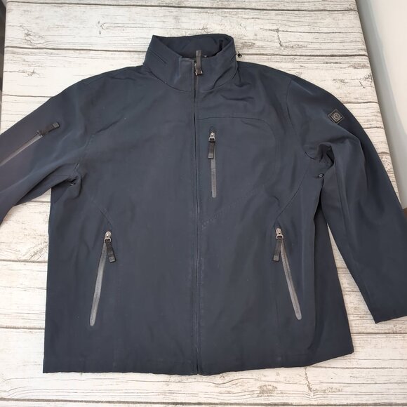 TUMI T-Tech Softshell Jacket Navy Waterproof Windproof – Men’s XL - Picture 1 of 11